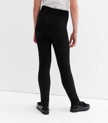 Boys Slim Fit School Trousers Smart Black Grey Navy Skinny Adjustable Waist  | eBay